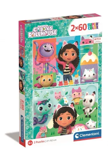 Puzzle 2x60 el. Koci Domek Gabi - Clementoni