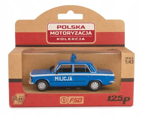 Fiat 125P Milicja Daffi Skala 1:43 Metalowy Kolekcja PRL