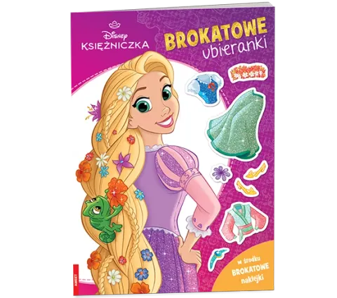 Disney księżniczka. Brokatowe ubieranki - książka