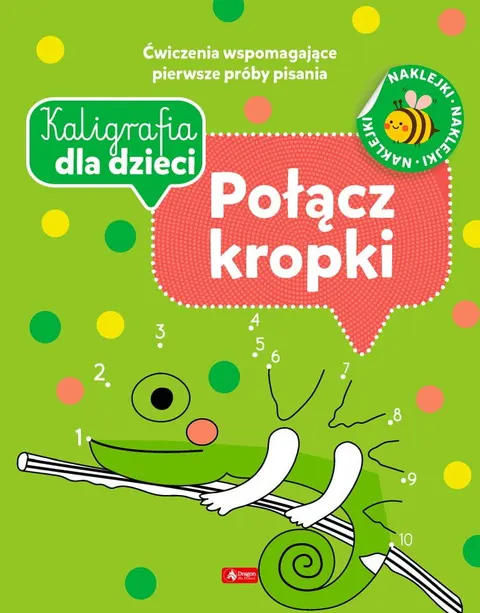 Kaligrafia dla dzieci POŁĄCZ KROPKI Naklejki
