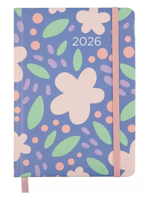 KALENDARZ 2026 B6 Dzienny z gumką Kwiaty ALBI