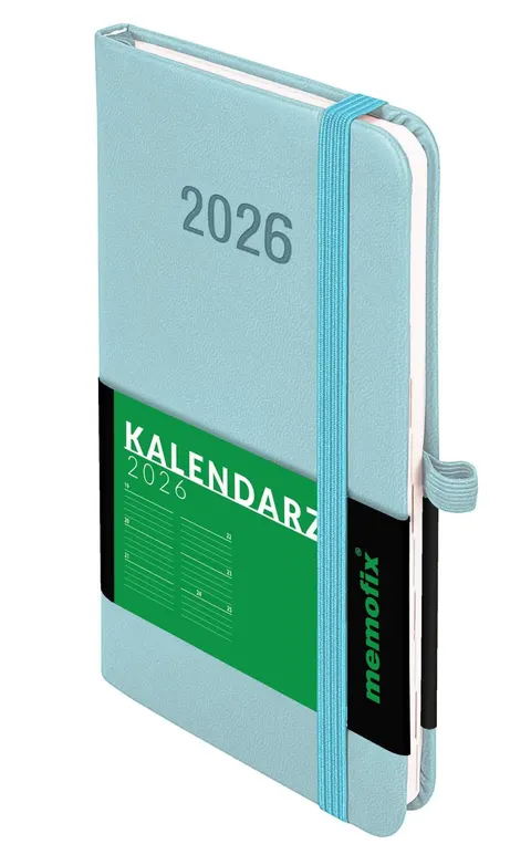 KALENDARZ 2026 A6 Tygodniowy Memofix Błękitny
