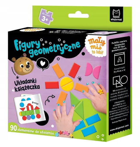 MAŁY MIŚ to lubi! Figury geometryczne Układanki + książeczka 90 elementów