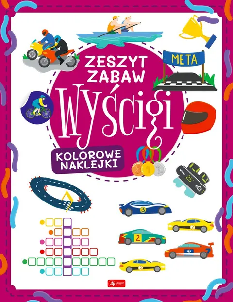 Zeszyt zabaw WYŚCIGI Kolorowe naklejki