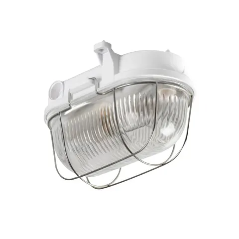 Oprawa kanałowa 1xE27 max.25W IP54 biała z siatką metalową HERMI 7063NB; 70524, KANLUX