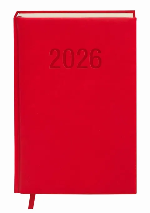 KALENDARZ 2026 A5 Dzienny Colorfix Czerwony ANTRA
