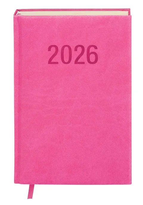KALENDARZ 2026 A5 Dzienny Colorfix Różowy ANTRA