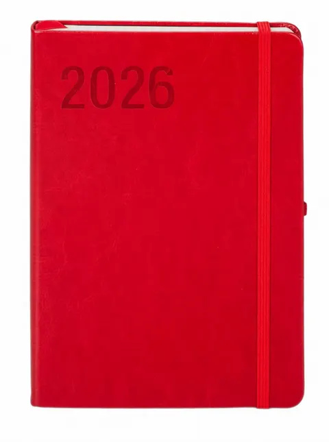 KALENDARZ 2026 A5 Tygodniowy Formalizm Czerwony ANTRA