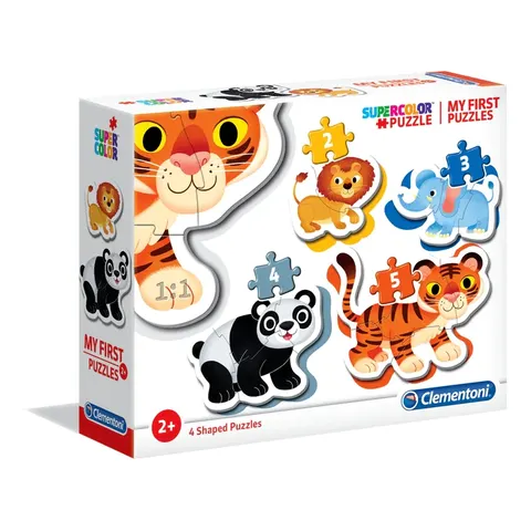 Moje pierwsze puzzle 4w1 Dzikie zwierzęta - Clementoni