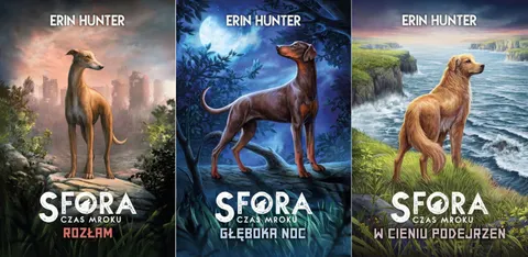SFORA CZAS MROKU Tomy 1-3 Erin Hunter Zestaw książek