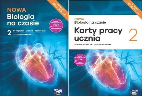 Nowa BIOLOGIA NA CZASIE 2 LO Podręcznik + Karty pracy Zakr. podstaw. 2024