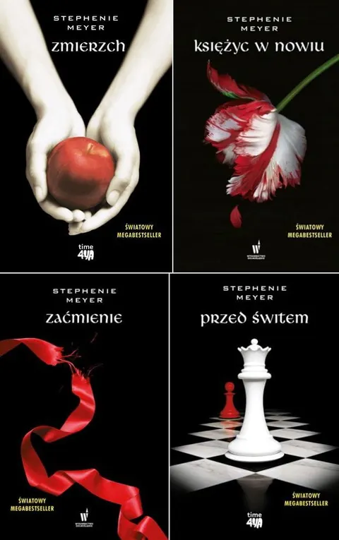 Saga ZMIERZCH Tomy 1-4 Stephenie Meyer Oprawa miękka Zestaw