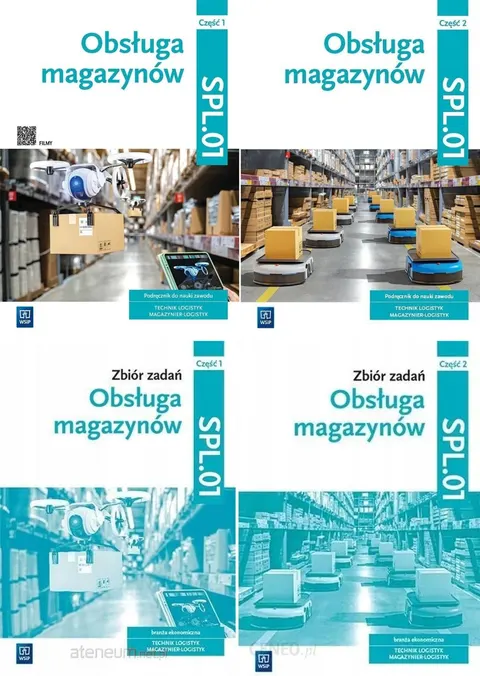 OBSŁUGA MAGAZYNÓW Podręcznik 1+2 + Zbiór zadań 1+2 Kwal. SPL.01
