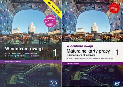 W CENTRUM UWAGI 1 LO Podręcznik + Karty pracy WOS Z. rozszerzony 2024