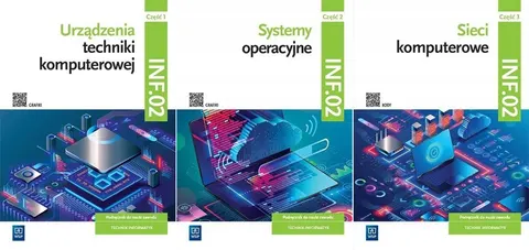 KWALIFIKACJA INF.02 Technik informatyk Podręcznik Cz.1+2+3 Zestaw