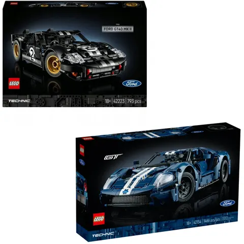 LEGO Technic 42154+42223 Ford GT Samochód wyścigowy 1966 Ford GT40 MKII