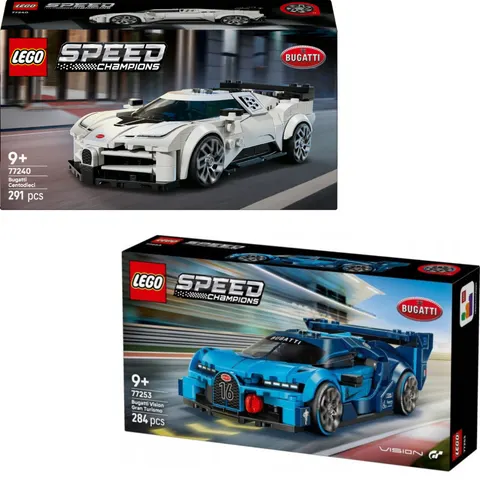 LEGO Speed Champions 77253+77240 Hipersamochód Bugatti Vision GT Centodieci