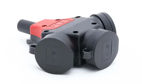 Gniazdo gumowe trójnik 16A IP44, 24311-SW - PCE