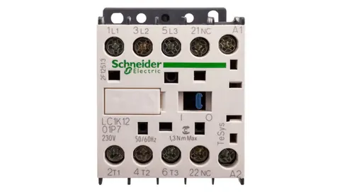 Stycznik mocy TeSys K AC3 12A 3P 1NC cewka 230VAC zaciski skrzynkowe, LC1K1201P7 - Schneider
