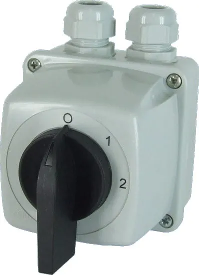 Łącznik krzywkowy 16A, 0-1-2 w obudowie, Łuk E16-33, 951632 - Elektromet