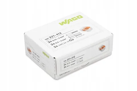 Wago szybkozłączka na linkę 2x4 221-412 100 szt.
