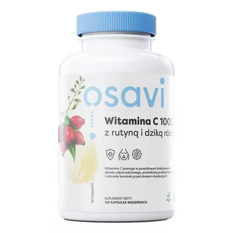 Osavi Vital Witamina C 1000 z rutyną i dziką różą 120 kapsułek