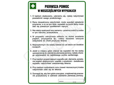 Pierwsza pomoc w nieszczęśliwych wypadkach