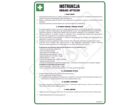 Instrukcja obsługi apteczki