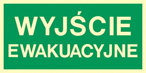 Znak: Wyjście ewakuacyjne