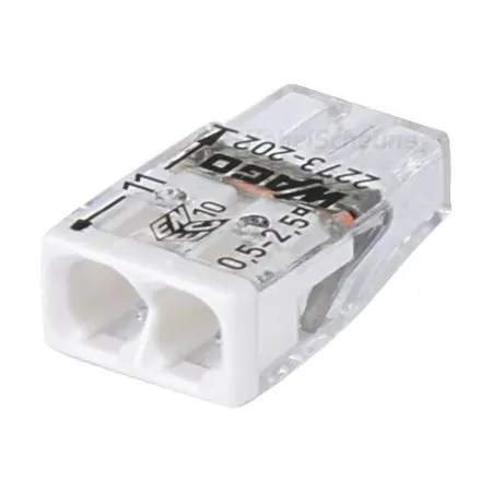 Szybkozłączki WAGO 2273-202 (na drut) 2-polowe 0,5-2,5mm2 COMPACT – Złączki Instalacyjne [100 szt.]