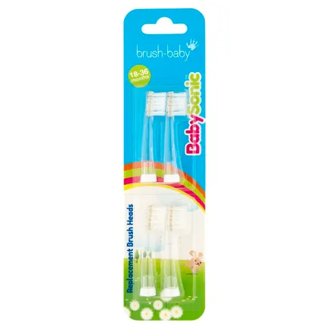 BRUSH-BABY - końcówki do szczoteczki sonicznej BabySonic (4 szt.) 18-36