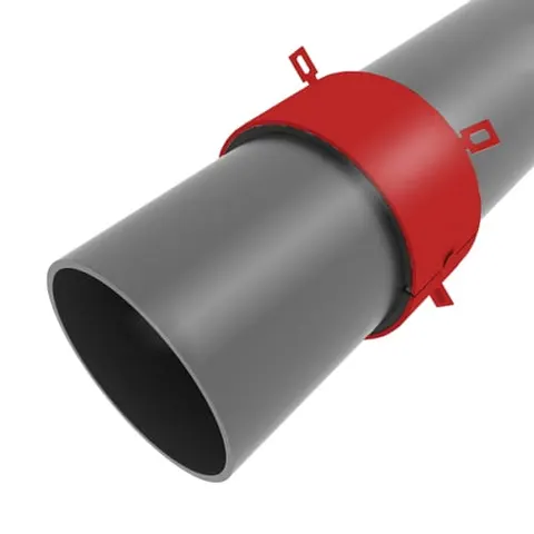 Kołnierz ogniochronny INTU FR COLLAR 32-315mm, ,max. EI240, rury palne PVC, PP, PE, HDPE