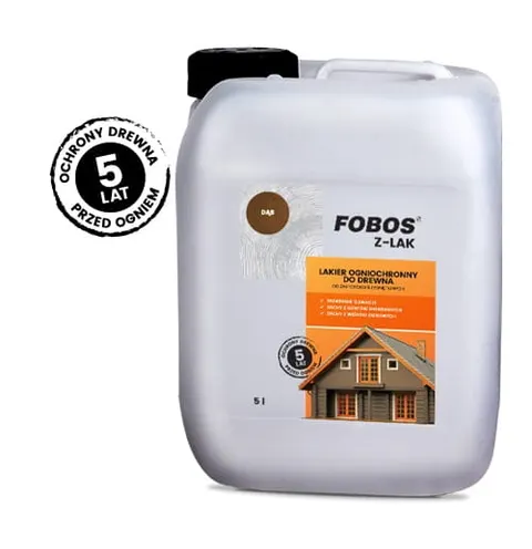 Lakier ogniochronny do drewna FOBOS Z-LAK 5L bezbarwny