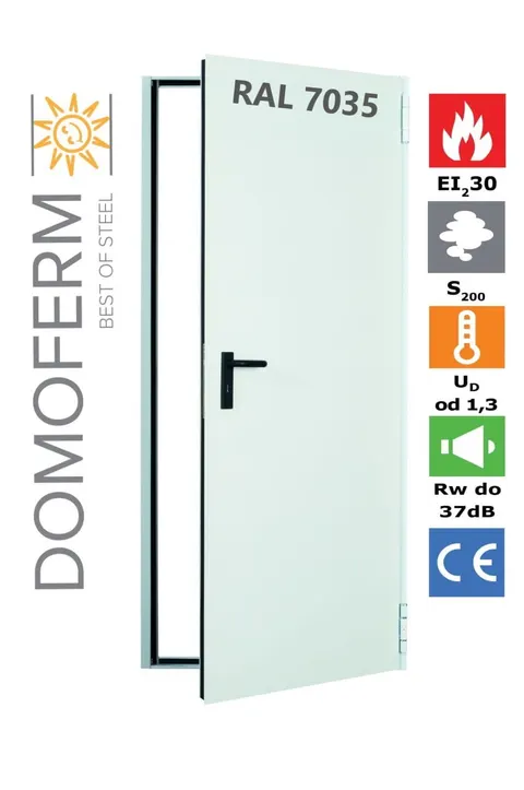 Drzwi ppoż. dymoszczelne EIS30 1000x2000mm ECONOMY LF531