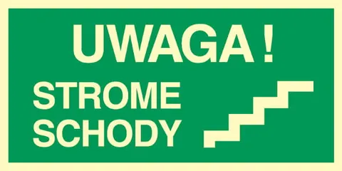 Uwaga strome schody