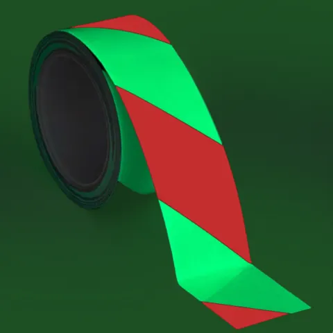 Taśma fluorescencyjno-czerwona 5cm x 50m świecąca w ciemności