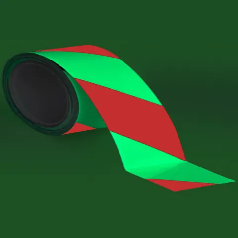 Taśma fluorescencyjno-czerwona 10cm x 50m świecąca w ciemności