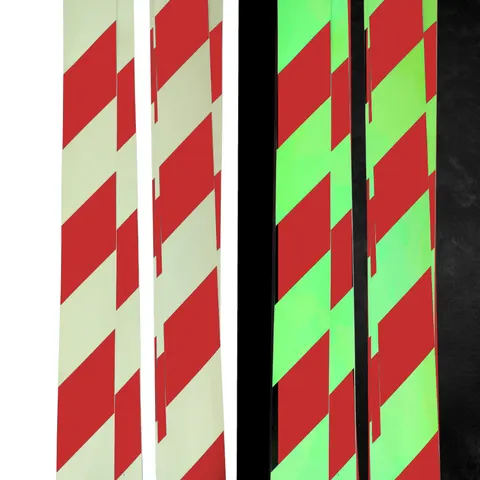 Taśma fluorescencyjno-czerwona 5cm x 5m świecąca w ciemności