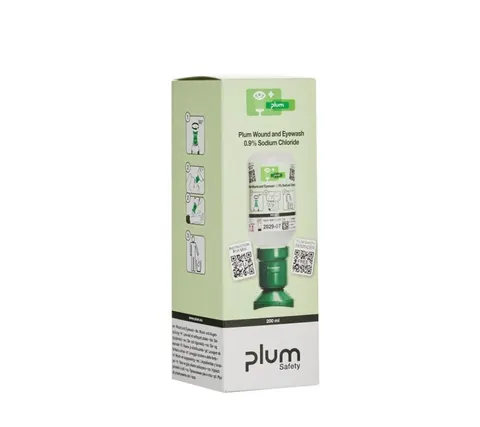 Płuczka do oczu i ran Plum 0,9% NaCl — 200 ml (w pudełku)