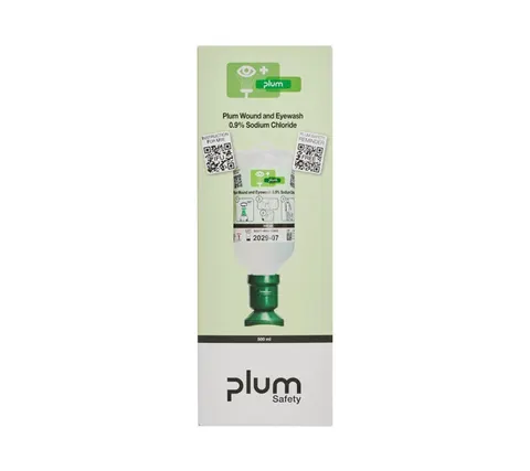 Płuczka do oczu i ran Plum 0,9% NaCl — 500 ml (w pudełku)