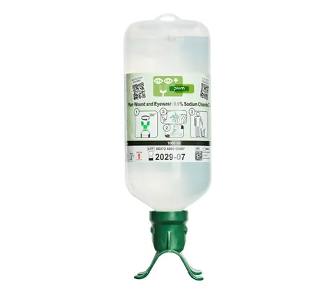 Płuczka do oczu i ran Plum 0,9% NaCl — 1000 ml (DUO)