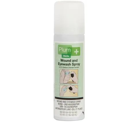 Spray do przemywania oczu i ran Plum 0,9% NaCl — 50 ml