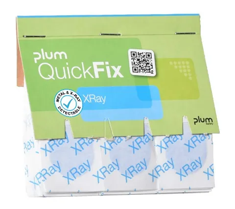 45 plastrów wykrywalnych w RTG (X-Ray) - wkład do dozownika Plum QuickFix