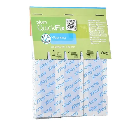 30 plastrów wykrywalnych w RTG (X-Ray) Long - wkład do dozownika Plum QuickFix