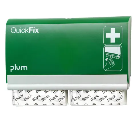 Dozownik Plum QuickFix — 2×45 czarnych plastrów (CE)
