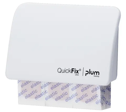 Dozownik Plum QuickFix UNO — 45 plastrów elastycznych (biały, CE)