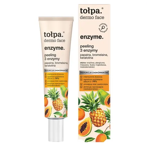 TOŁPA DERMO FACE ENZYME.3 ENZYMY PEELING DO TWARZY 40ML REDUKCJA ZASKÓRNIKÓW