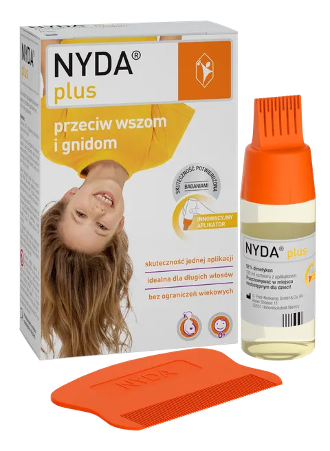 NYDA PLUS Płyn Przeciw Wszom i Gnidom – 100 ml z grzebykiem