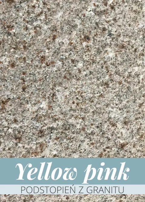 Podstopień z granitu Yellow pink POLER 100 x 15 x 1 cm
