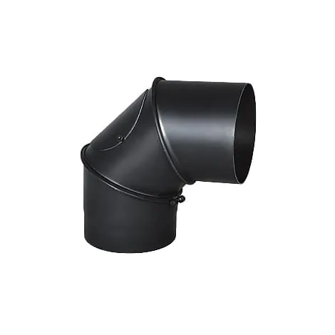 KOLANO 90 st BERTRAMS fi 200mm CZARNE ŻAROODPORNE